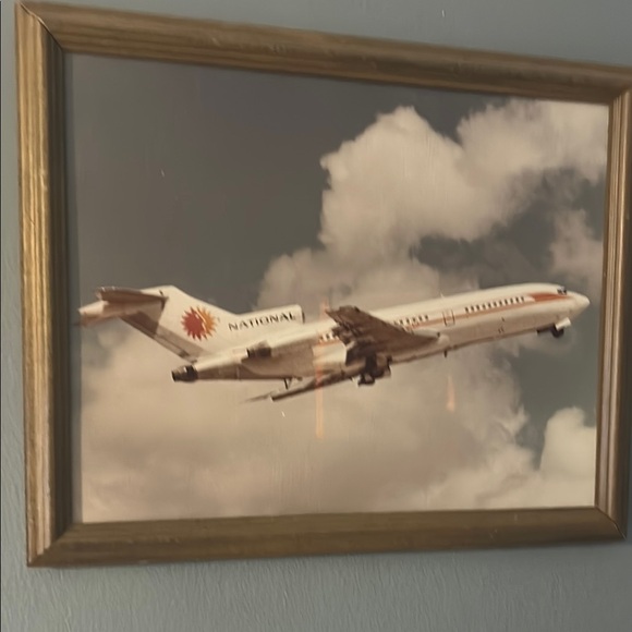 Framed National Airlines Jet Photograph